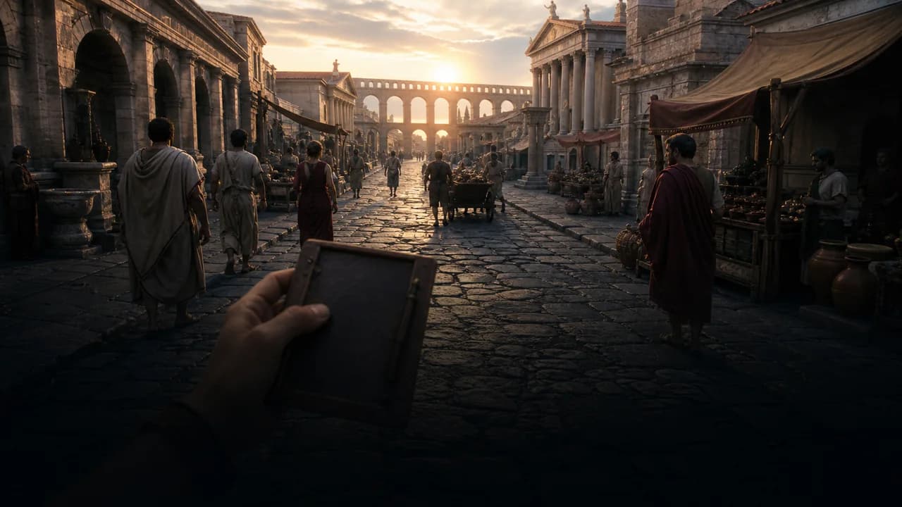 History POV faceless reels preset workflow.